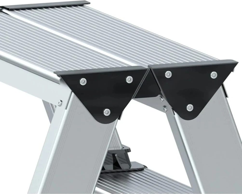 4+4 Lüx Çift Çıkışlı Alüminyum Merdiven