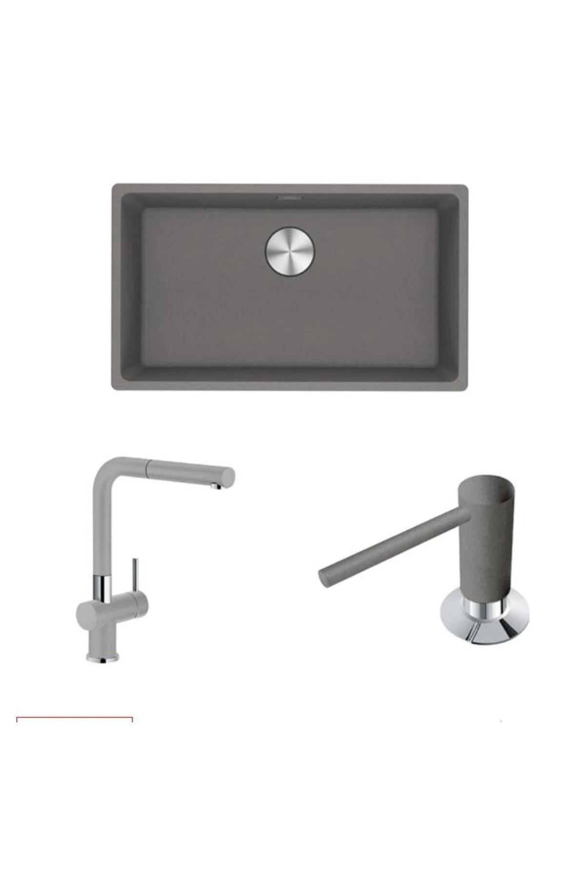 Mrg 210/110-72 Stone Grey Eviye Actıve Plus Doccıa Armatür&sabunluk Set Kampanya