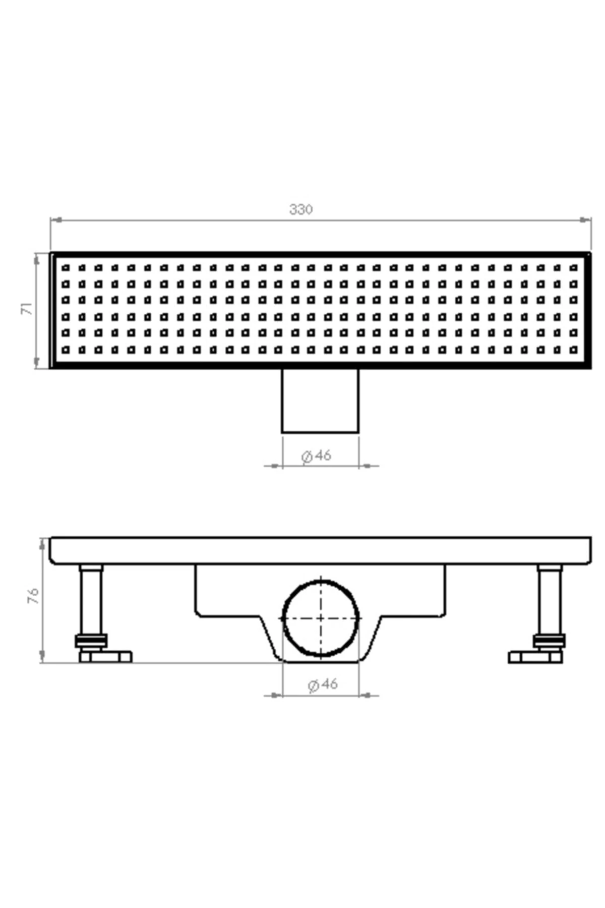 Duş Kanalı 33 Cm (su Gideri)