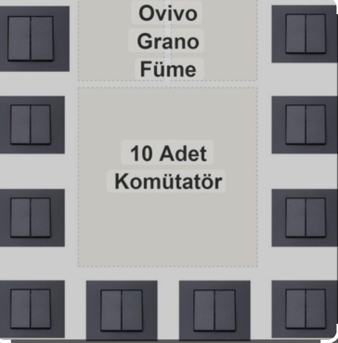 Vsc ovivo Grano Füme Komütatör 10'lu Paket Çerçeve Dahil