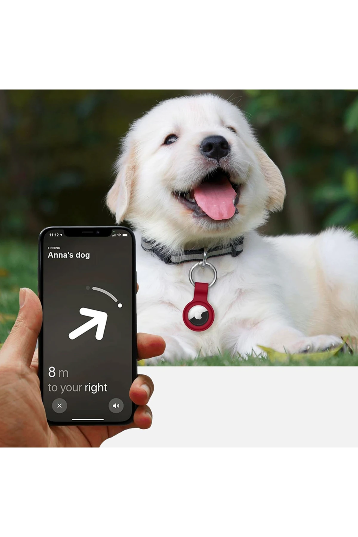 Apple AirTag Uyumlu Silikon Koruyucu Anahtarlık Arkası Kapalı Düşmez Yıkanabilir