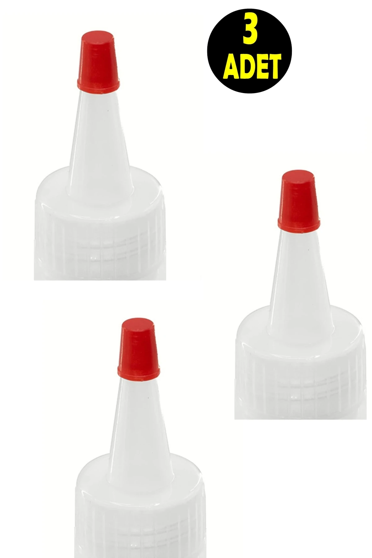 3 Adet 28mm Delikli Şişe Kapağı Makina Makine Yağı Yağlama Tutkal Şişesi Huni Damlalık Şişe Kapak