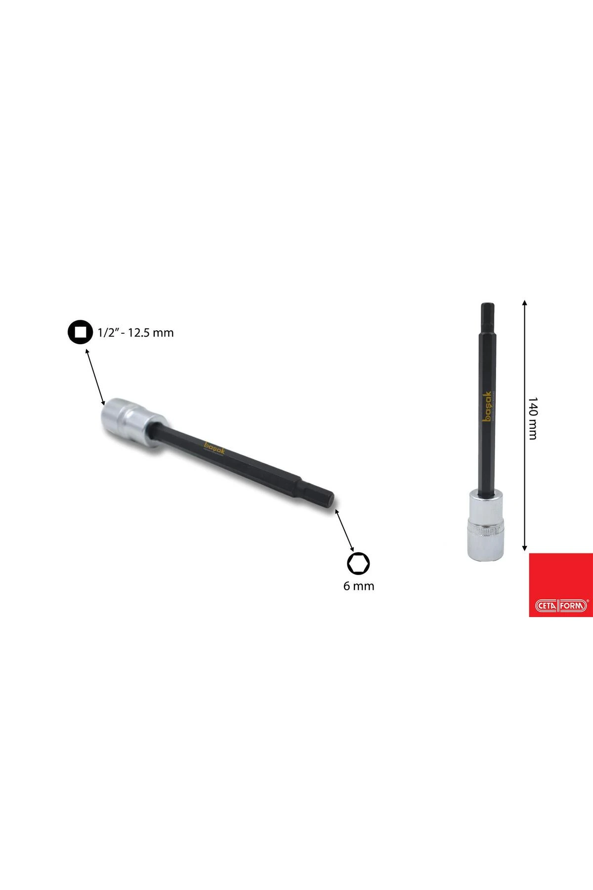 6 Mm Ekstra Uzun Tip 1/2” Lokmalı Allen C28s-h06xl