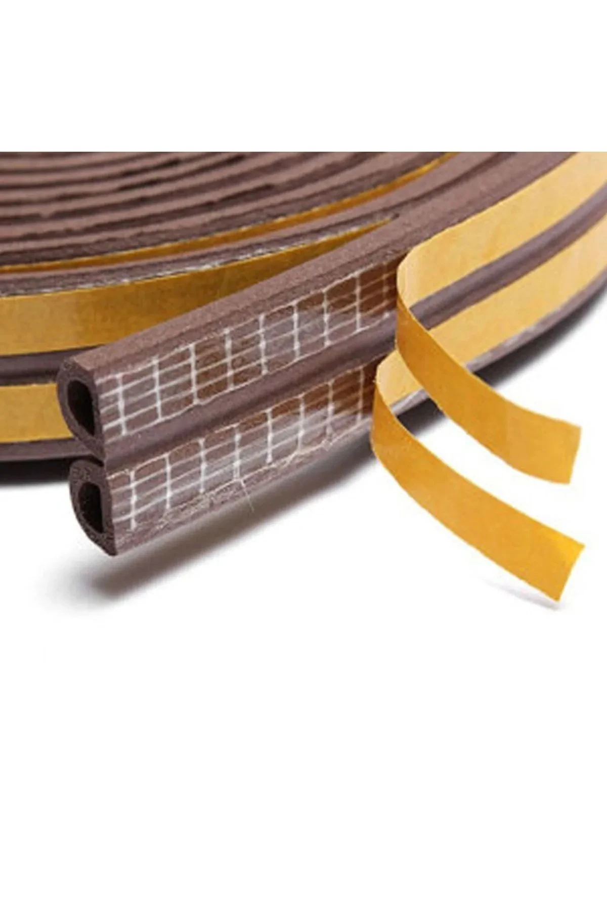 Kapı-pencere Isı Yalıtım Fitili - Yapışkanlı Izolasyon Contası 10(5X2) Metre-kahverengi