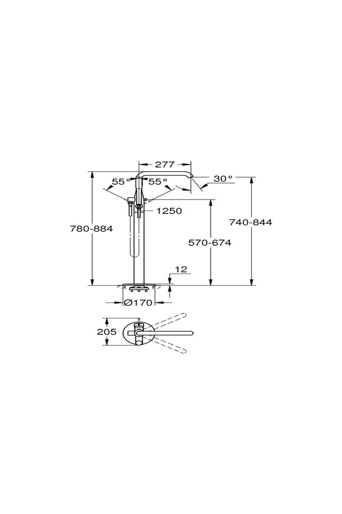 25248gl1 Essence Yerden Küvet Bataryası Cool Sunrise Altın