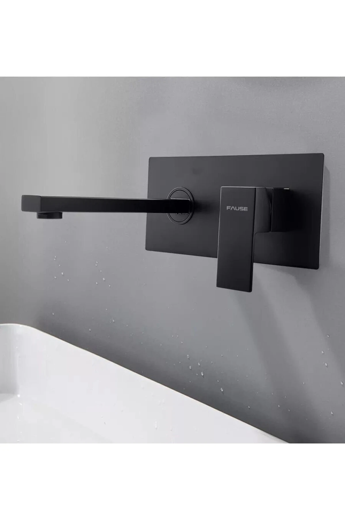 Duvardan Ankastre Lavabo Bataryası Siyah Kda103-b