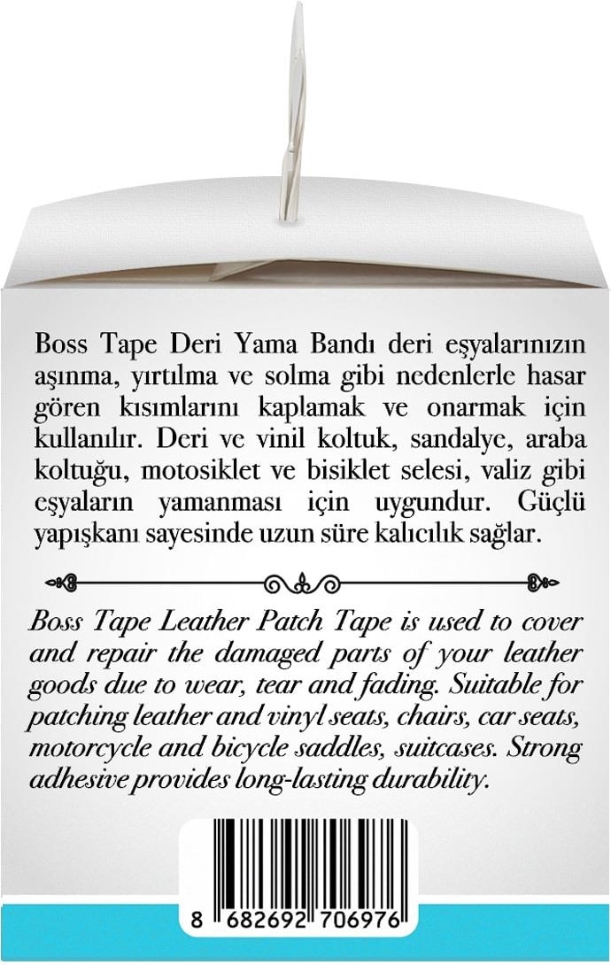 Yapışkanlı Deri Yaması Deri Koltuk Sandalye Yırtık Delik Onarım Açık Gri EN:10CM Boy:1,5mt