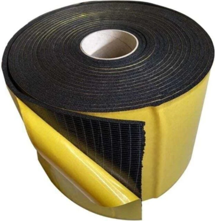 Araç Oto Ses Isı Yalıtım Malzemesi Flexi Kauçuk Sünger Yapışkanlı 6mm Kalın 10CMX10MT