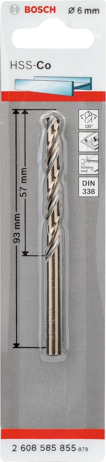 BOSCH Professional Accessories Matkap ve Kırıcı Delici Uçları, Metal Matkap Ucu, Gri, 1 Adet