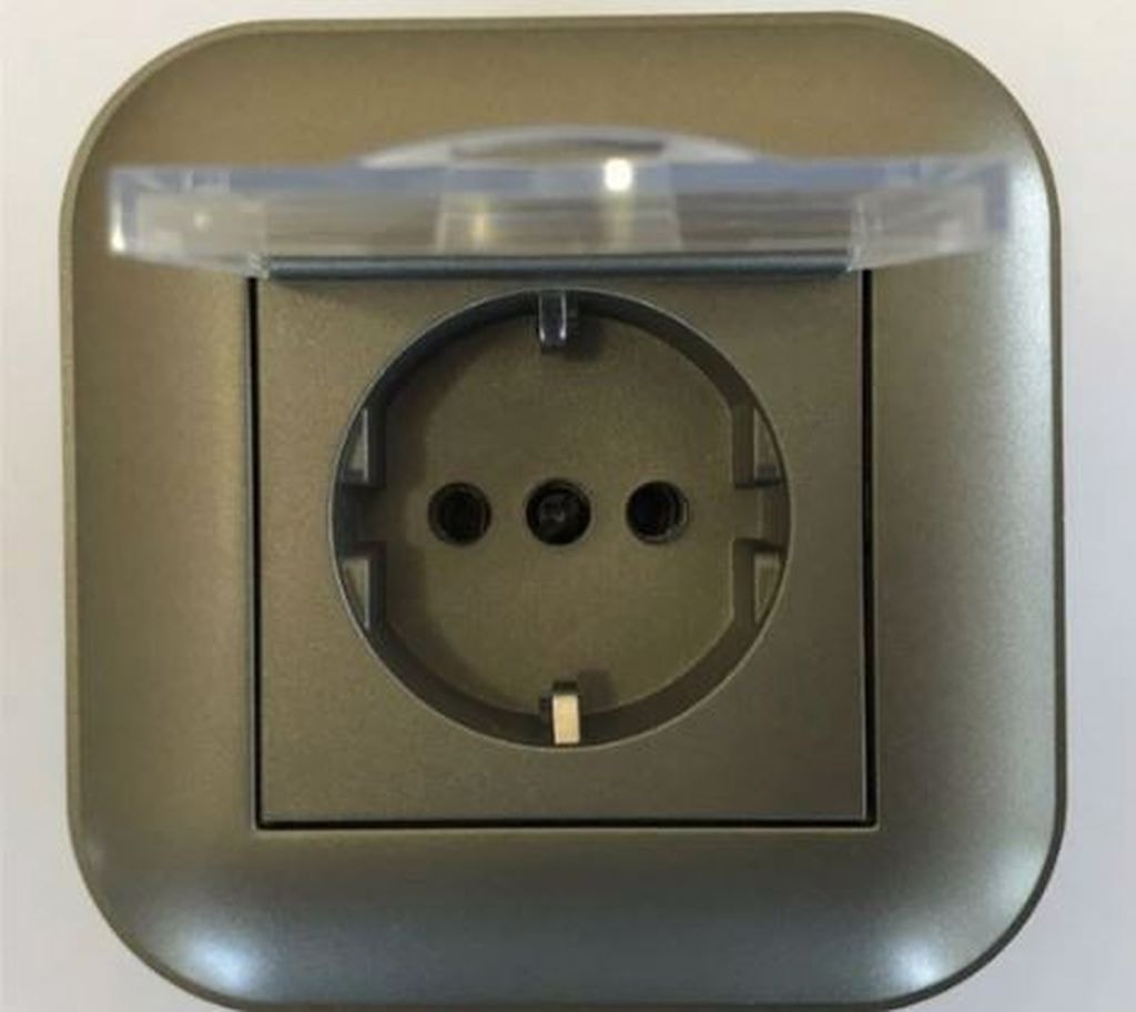 Loft Antrasit Kapaklı Çocuk Korumalı Topraklı Priz