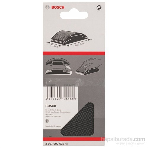 BOSCH - Zımpara Takozu - 70 X 130 Mm