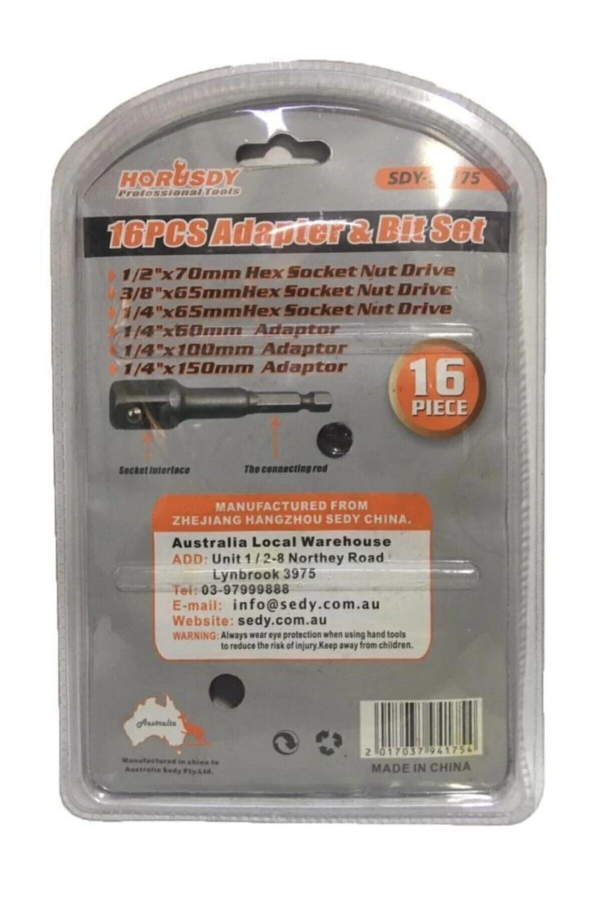 Horusdy Bits Uç Bağlantı Adaptör Seti Lokma Bağlantılı 16 Parça Sdy-94175