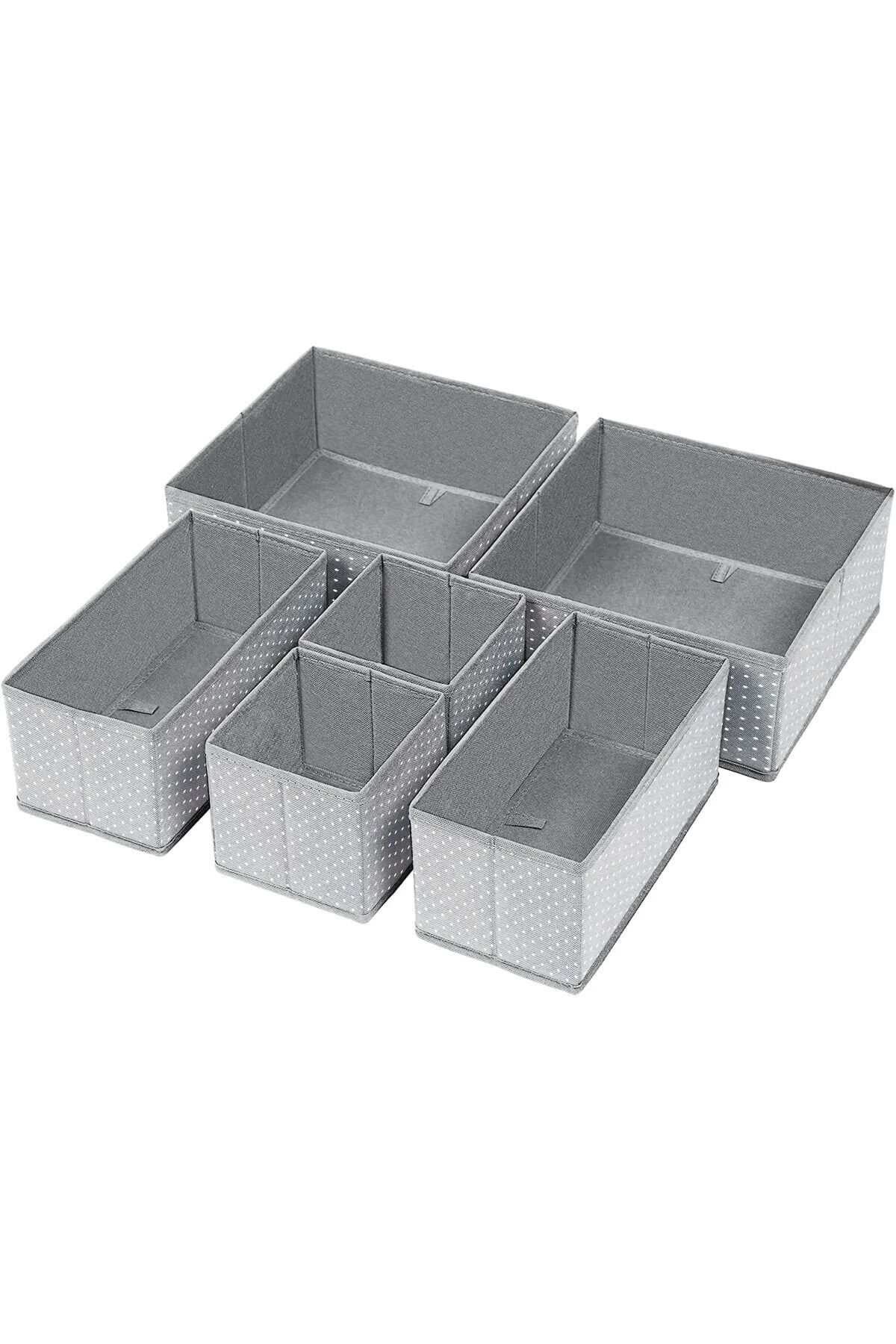 6'lı puantiye desenli - Çekmece Dolap içi Düzenleyici Kutu