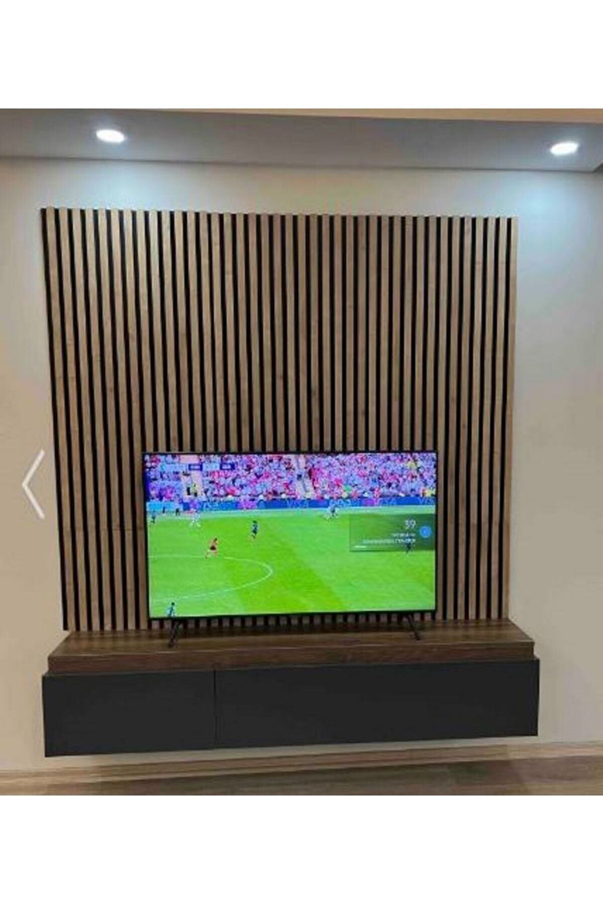 Mdf Ahşap Akustik Dekoratif Duvar Paneli 60x120 Cm - Safir Meşe