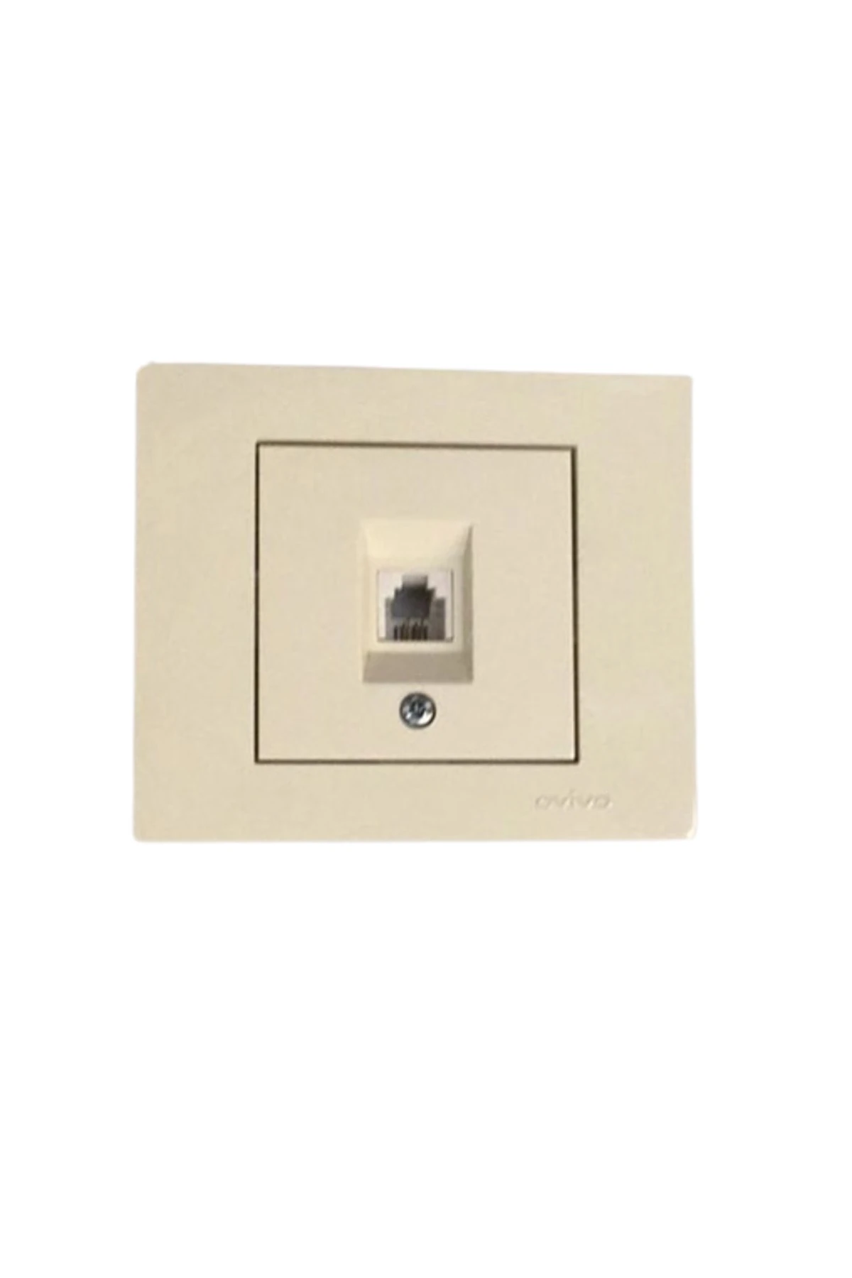 GRANO KREM NÜMERİS TELEFON PRİZİ RJ11-CAT3 (ÜRÜN ÇERÇEVESİZDİR)