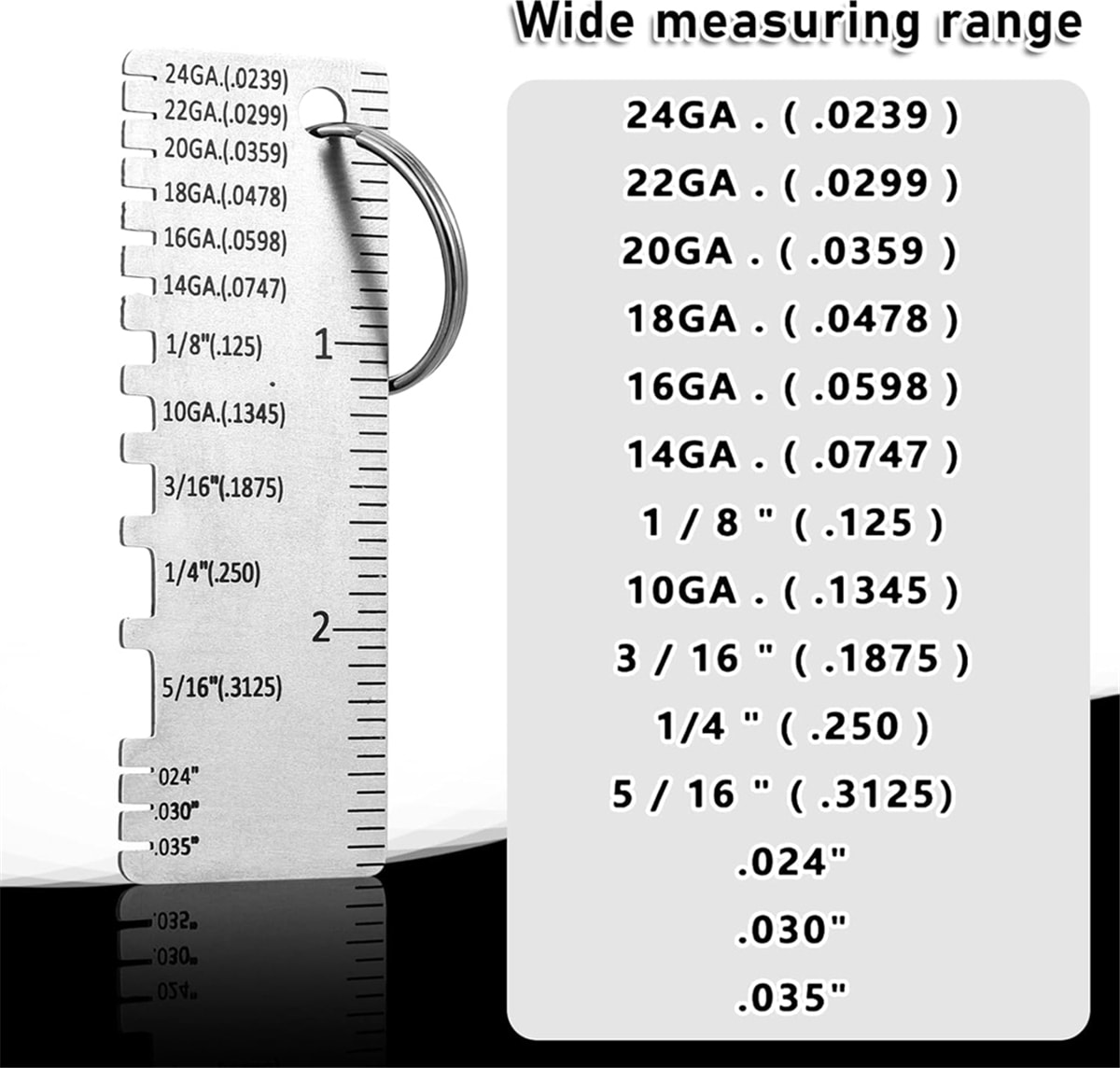 Shingle Ölçer Kaynak Araçları Tel/metal Sac Kalınlık Ölçer (Yurt Dışından)