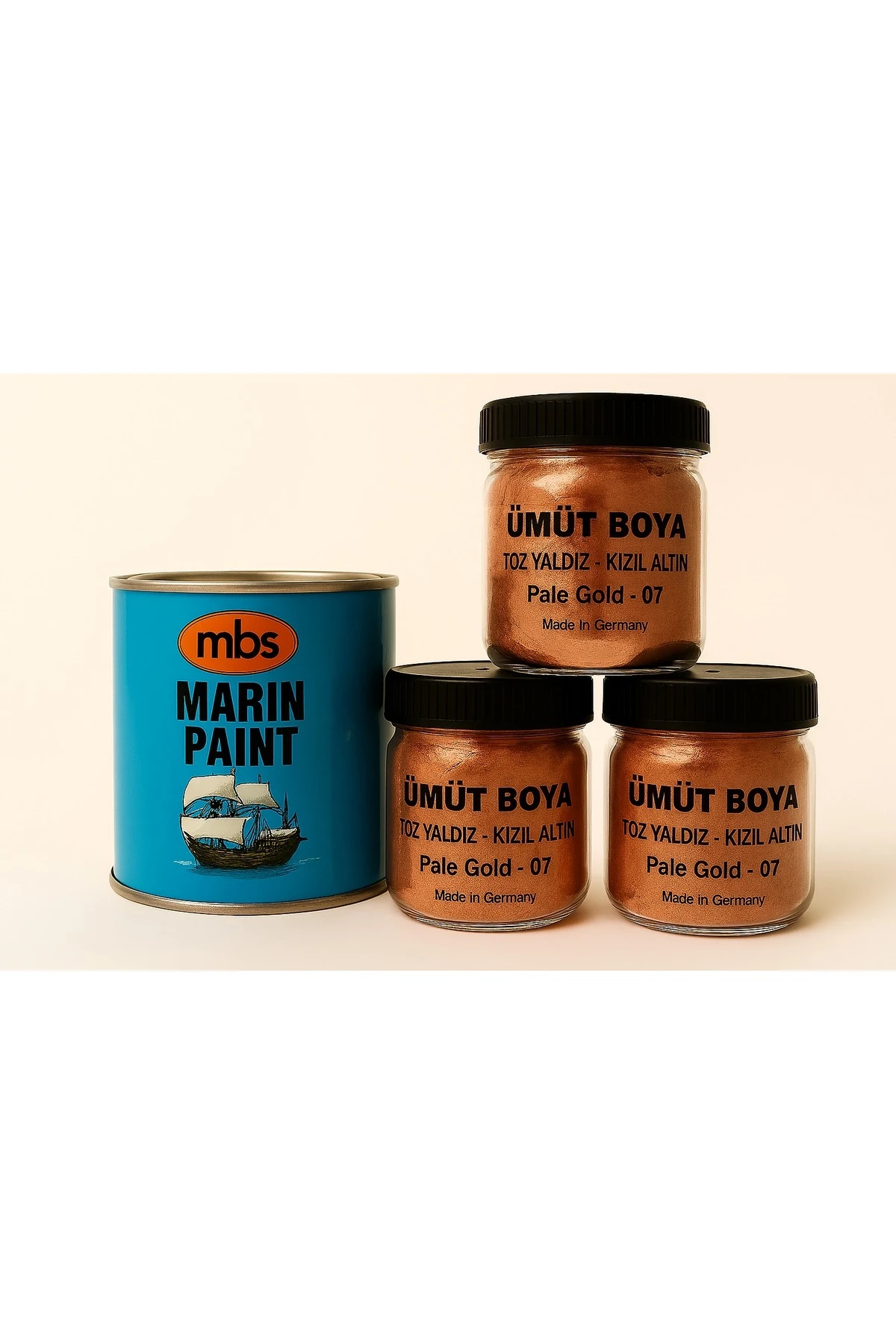 Toz Boya Kızıl Altın 250gr + Yat Verniği 700ml