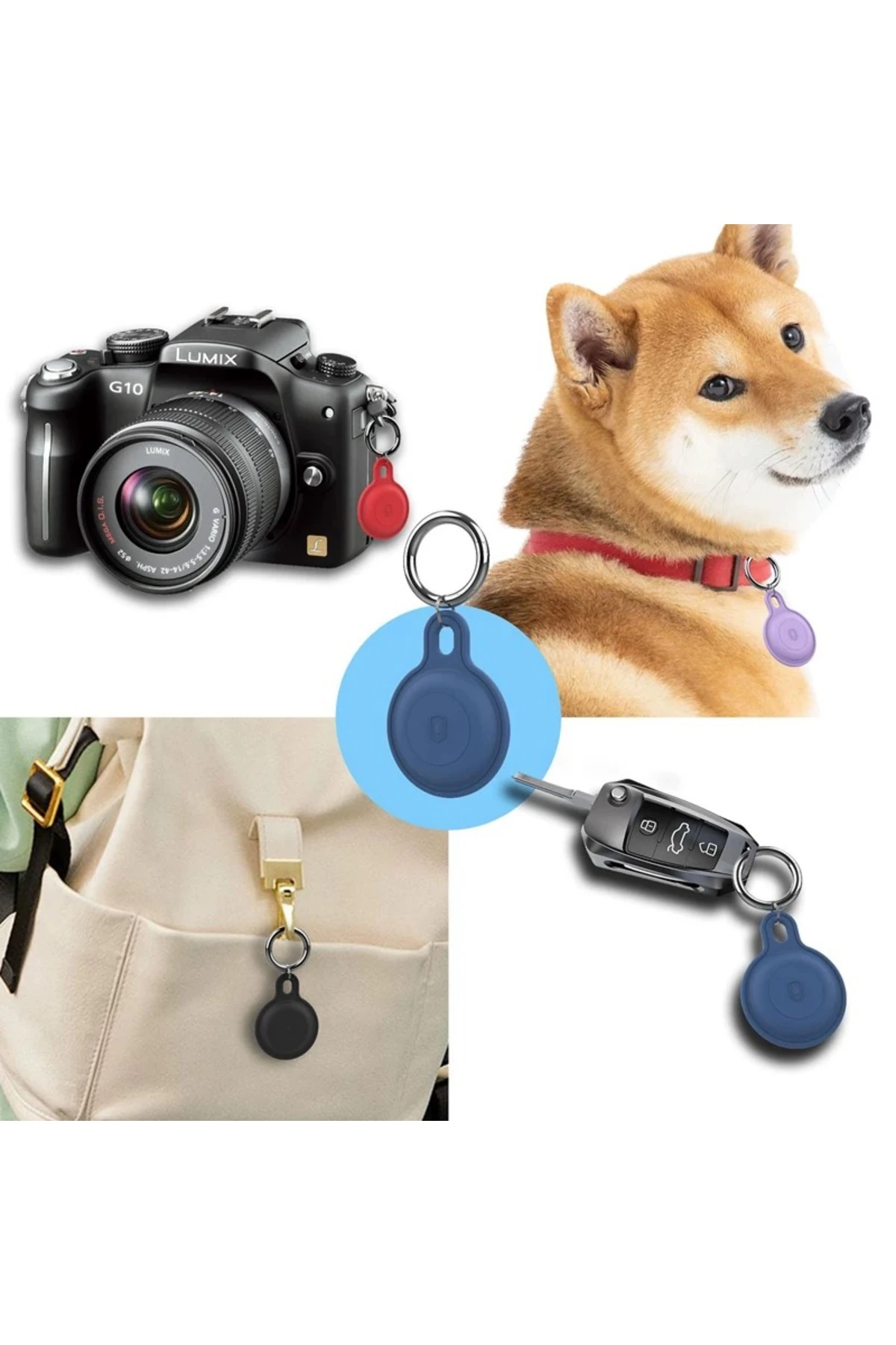 AirTag Uyumlu Su Geçirmez Silikon Koruyucu Kılıf – Anahtarlık Askılı