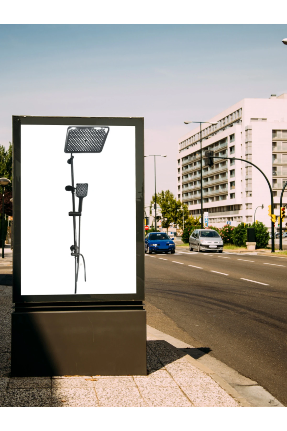 Mak-su Siyah Başlıklı Robot Kare Duş Seti | Yağmurlama, El Duşu, Çok Fonksiyonlu Sistem