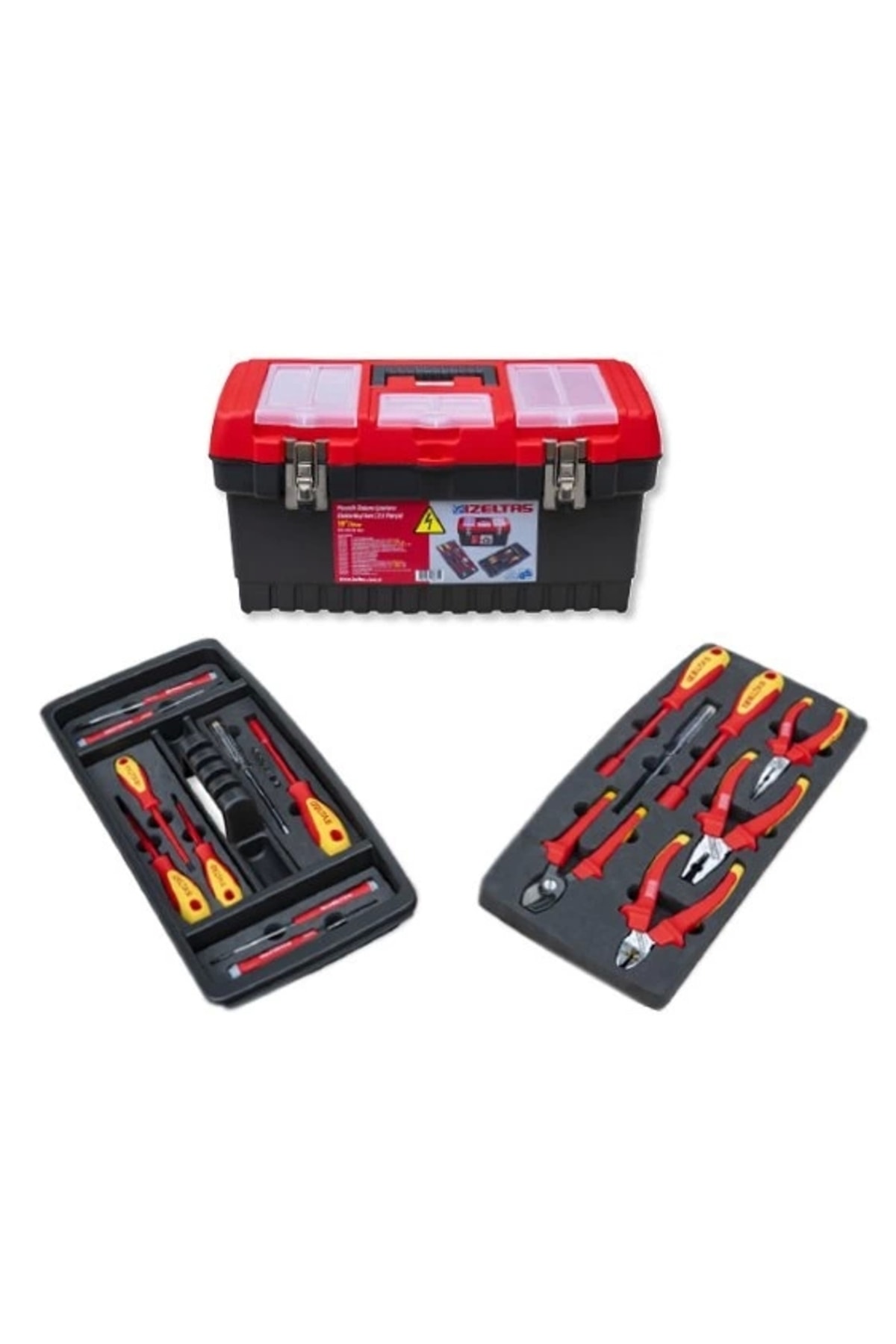 8440001023 19" Plastik Takım Çantası Elektrikçi Set (23 Parça)