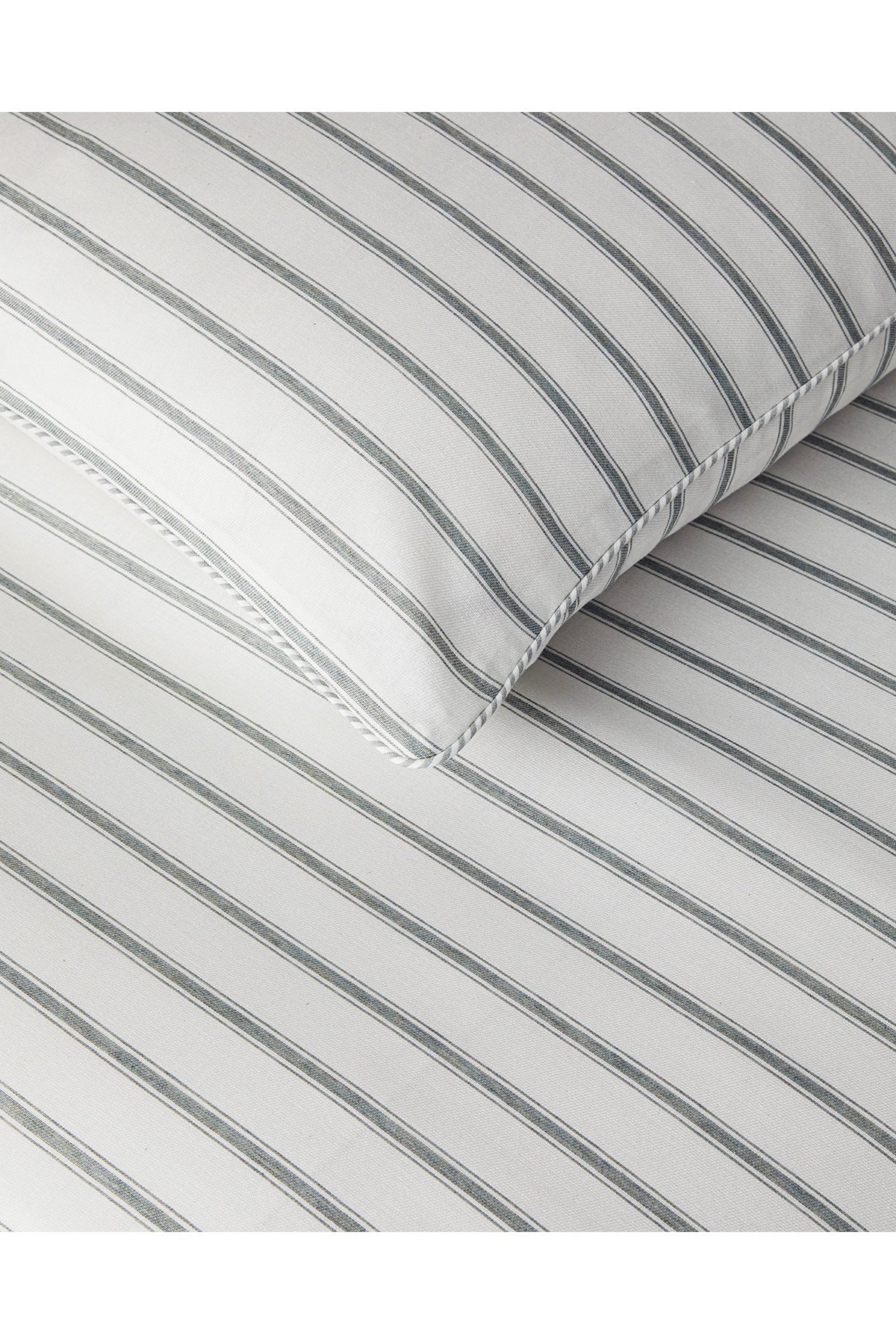 Pure Stripe İpliği Boyalı Çift Kişilik Nevresim Takımı 200x220 cm Yeşil