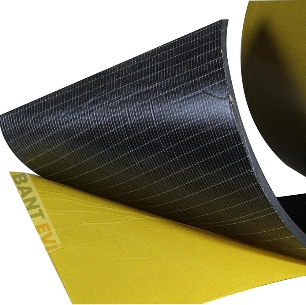 Araç Oto Ses Isı Yalıtım 6mm 10cmx5m Yapışkanlı Kauçuk Izolasyon Malzemesi