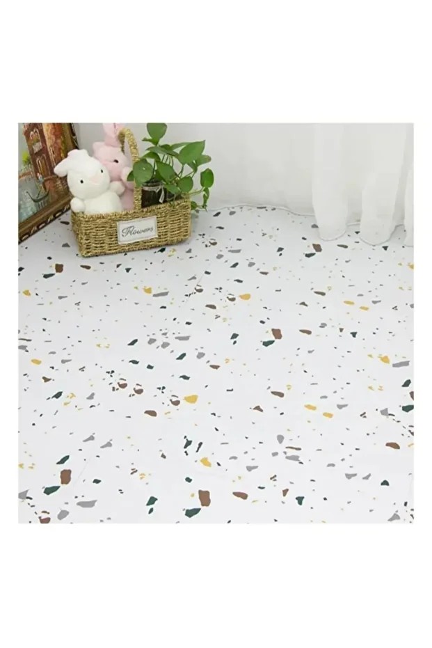 1m2 3 Adet 60X60cm Floor Benekli Yapışkanlı Zemin ve Duvar Kaplama Paneli Arkası Kauçuklu Pvc WC 609