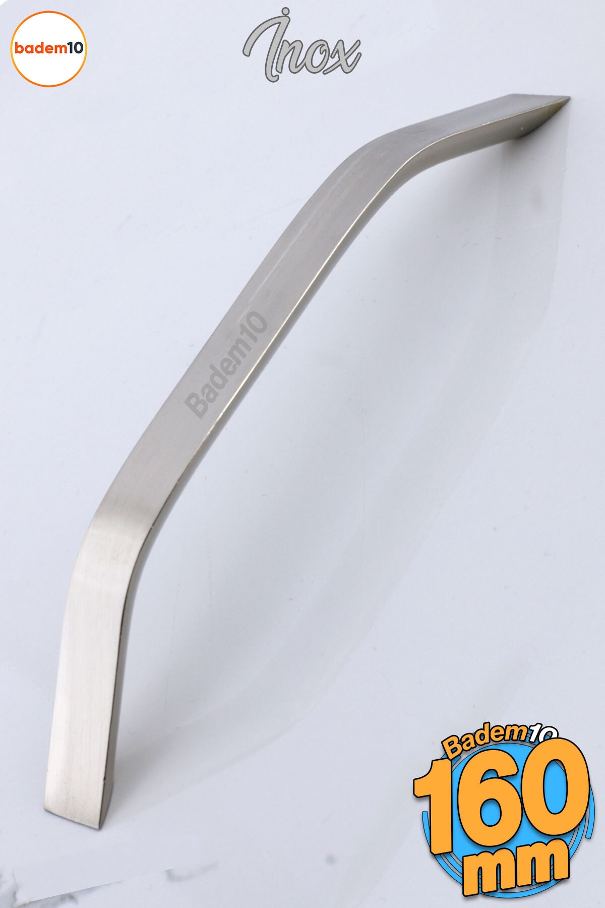 BADEM10 Şahin Metal Inox Kulp 160 Mm Mobilya Mutfak Çekmece Dolabı Dolap Kapak Kulpları Kulbu Kulpu 16 Cm