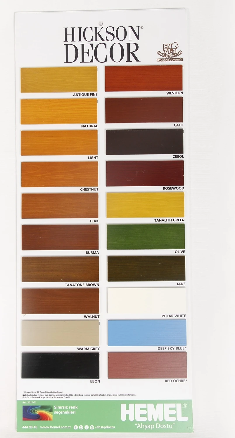 Hickson Dekor Aqua Stain Walnut 2,5 Lt Ahşap Boyası Su Bazlı