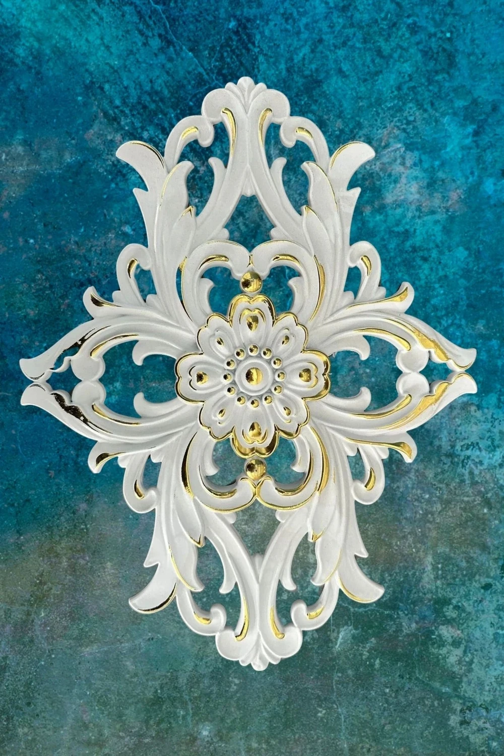 37 X28 cm Dekoratif Poliüretan Işlemeli Tavan-Duvar-Mobilya -Dekor Motifi