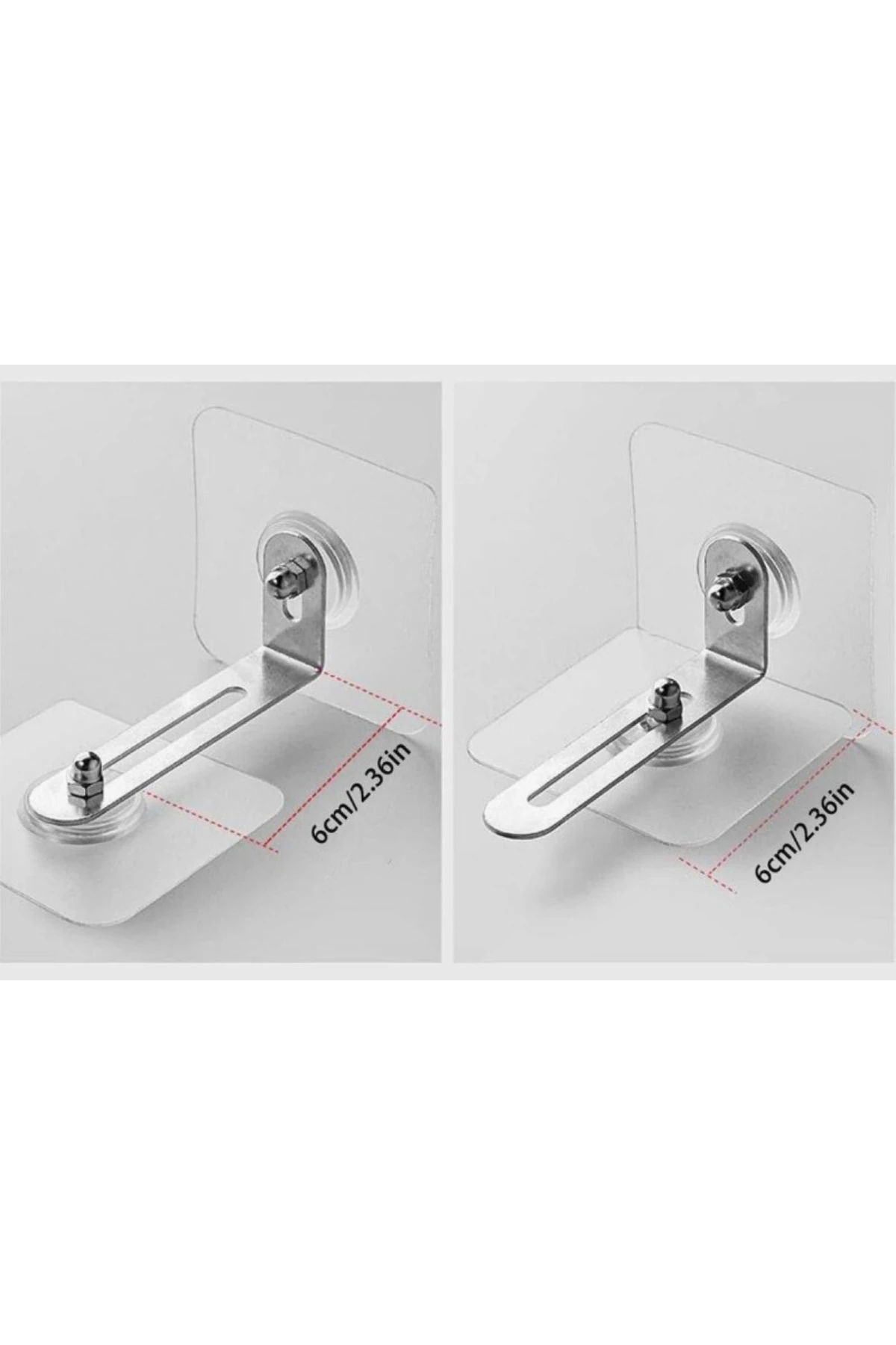3 Adet Şeffaf Mobilya Sabitleme Tutma Dolap Eşya Sabitleyici Kilit Özellikli Yapışkanlı Tutucu