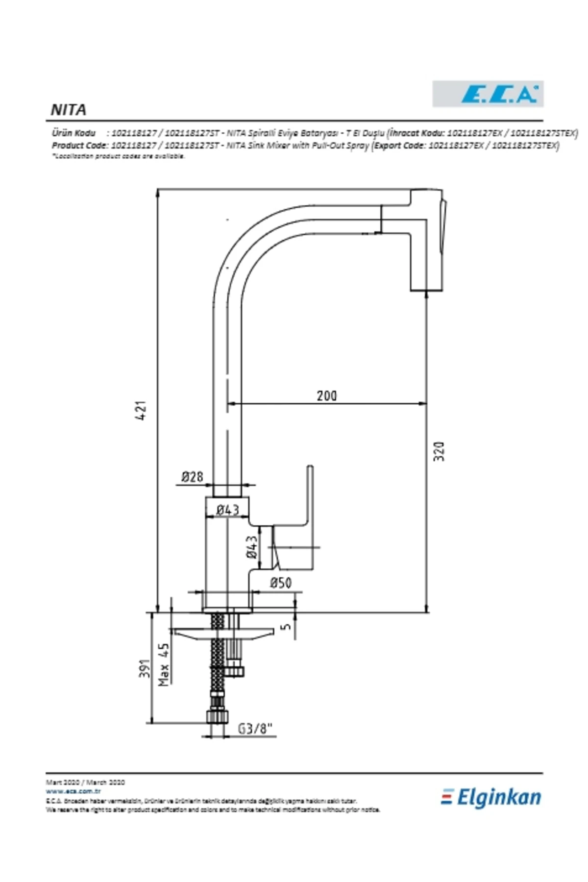 Nita Spiralli Eviye Batarya L Borulu T Çıkışlı