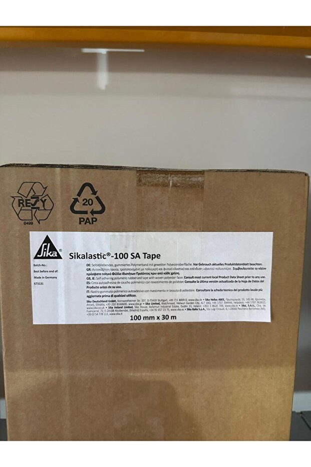 lastic-100 SA Tape Polyester Kaplamalı, Kendinden Yapışkanlı, İzolasyon Bant 100mm/30metre