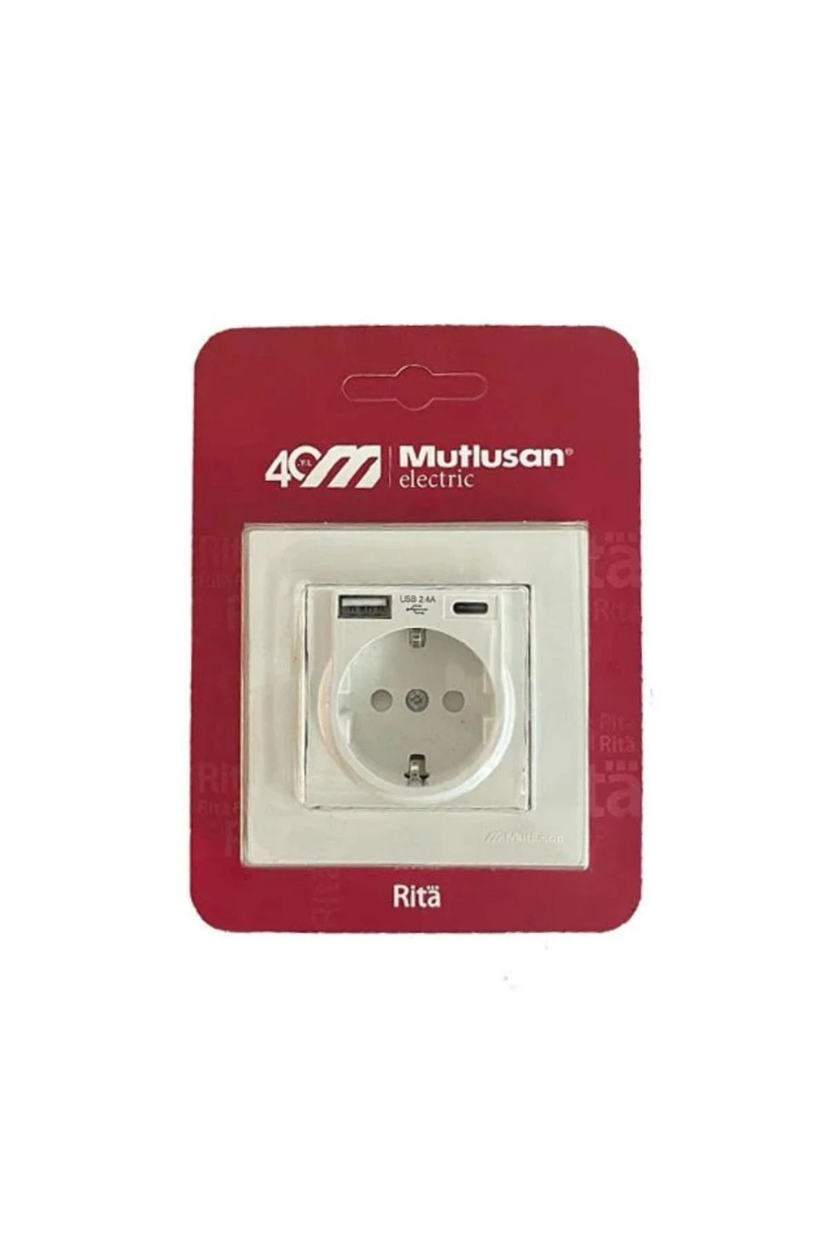 RITA Beyaz Type C usb Topraklı Priz