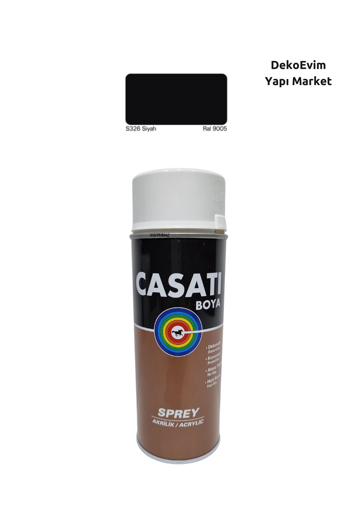 Sprey Boya S326 Siyah 400 Ml.