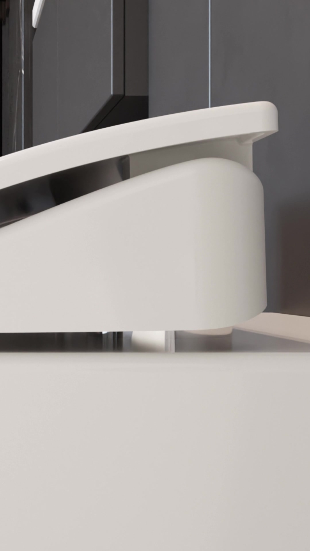 Elegant Mat Antrasit Kanalsız Asma Klozet EG321, Elegant Duroplast Yavaş Kapak