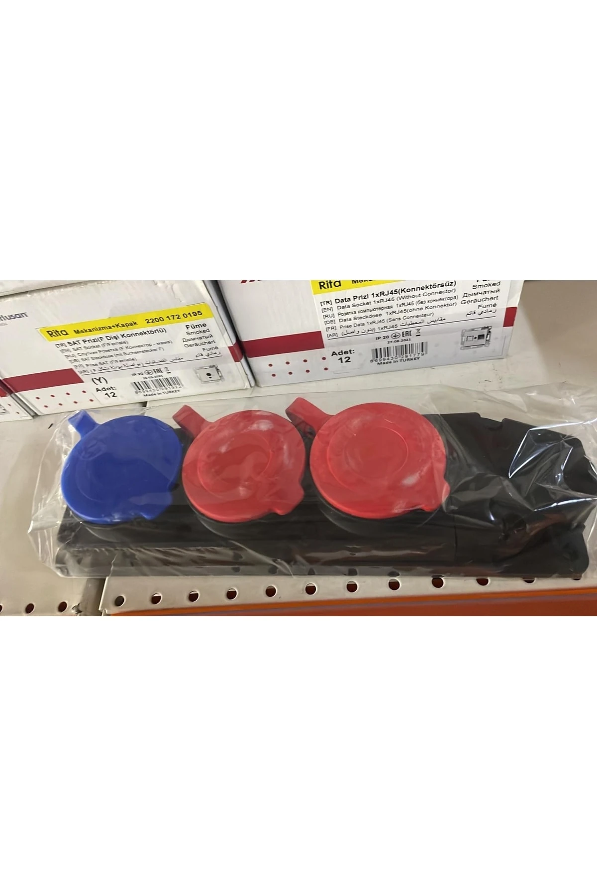 2 Trifaze 1 Monofaze 3'lü Kaucuk Grup Priz