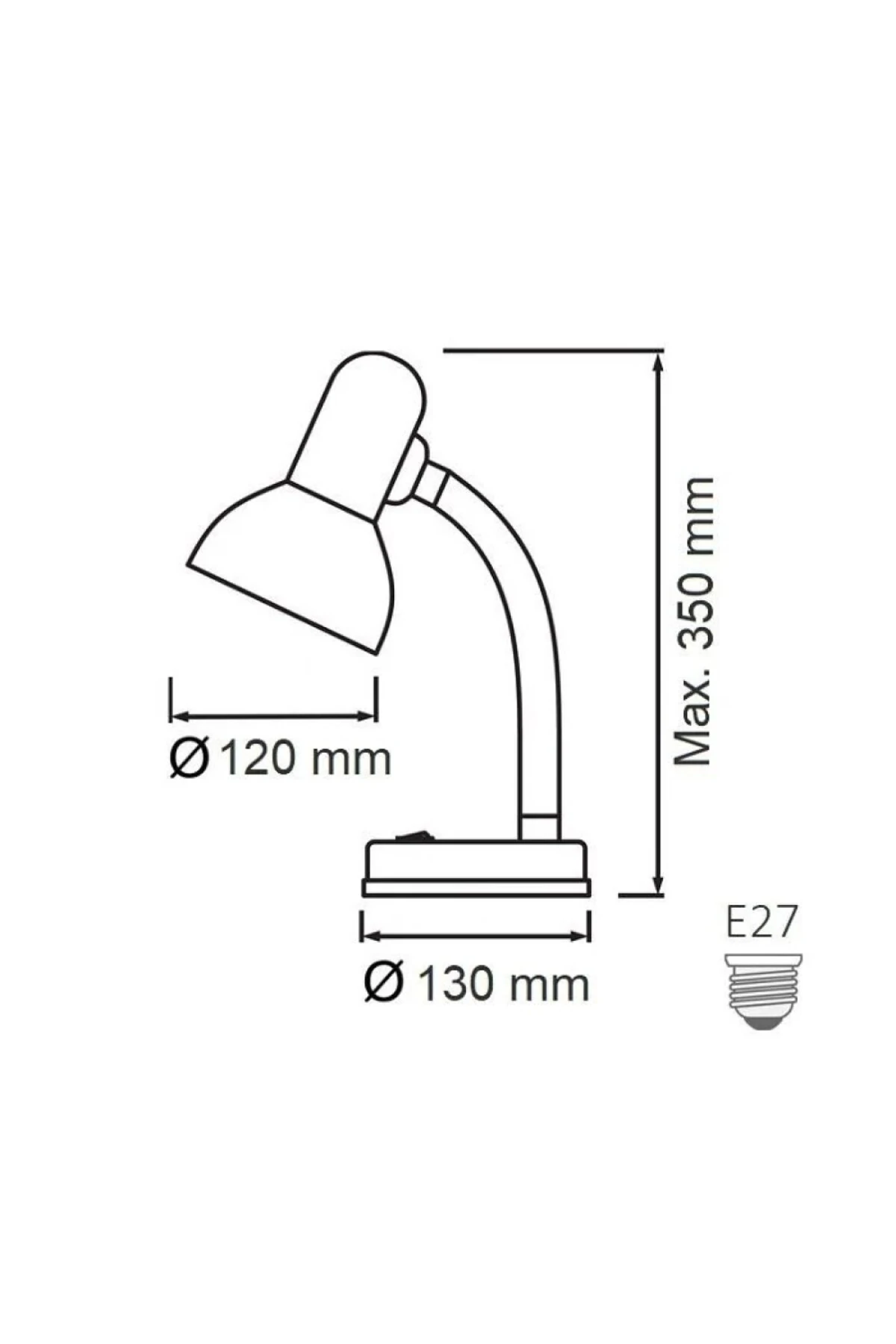 Bihter Spiralli Masa Lambası - Siyah - Anahtarlı - E27 - 048-009-0060S
