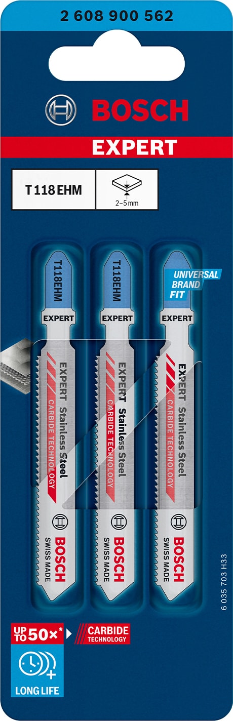 BOSCH Expert 'stainless Steel' T 118 Ahm Dekupaj Testere Bıçağı 3 Parça