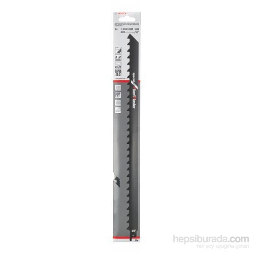 BOSCH - Elyaflı ve Çimentolu Malzemeler İçin Tilki Kuyruğu Bıçağı S 2041 Hm - 2'Li Paket