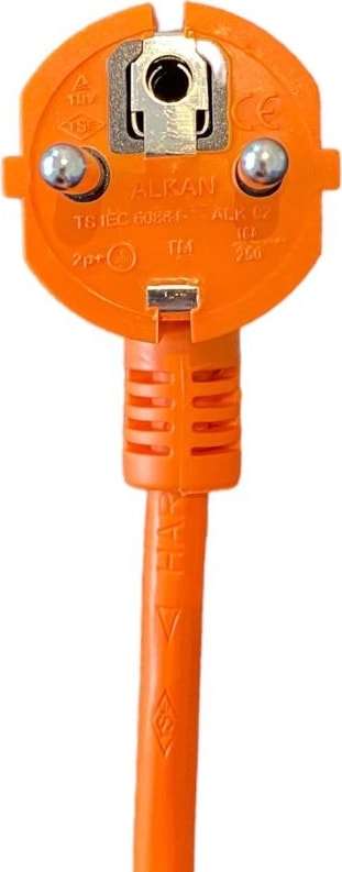 3G 1 mm² 2200W Profesyonel Uzatma Kablosu ( %100 Bakır ) Turuncu - 5 Metre