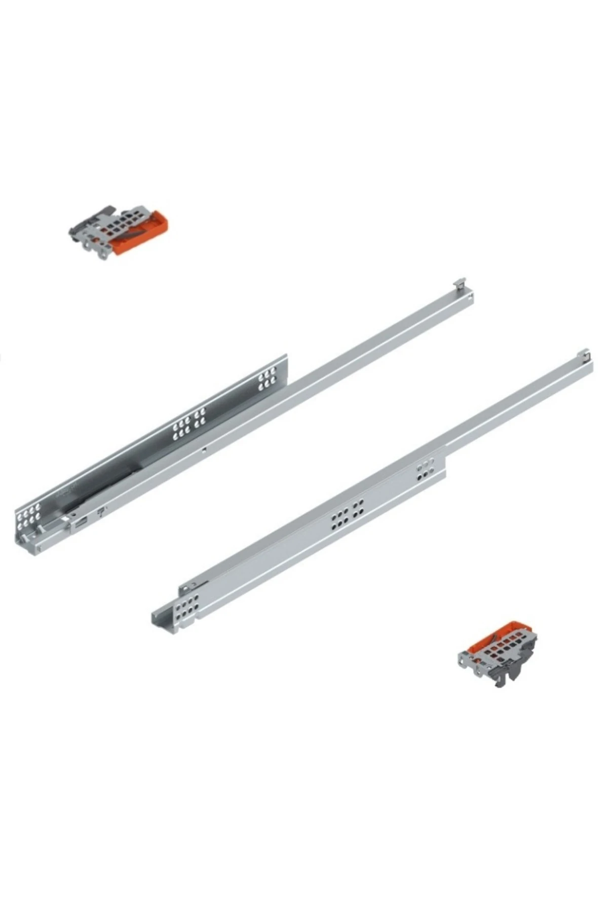 Tandem Çekmece Rayı Kısmi Açılım Frenli 45 Cm