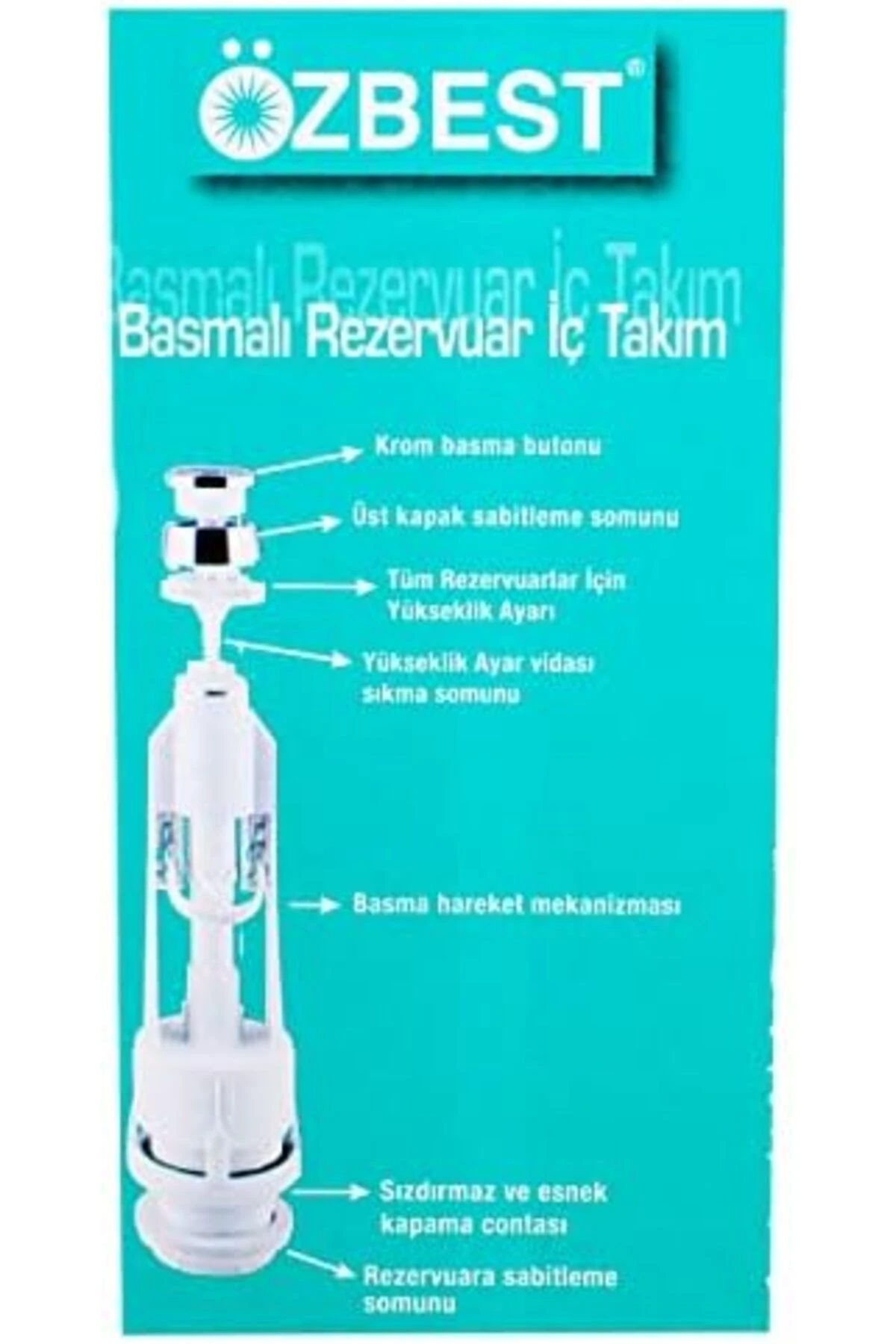 Öz Rezervuar Basmalı İç Takım Klozet Sifon İç Takımı 1147621