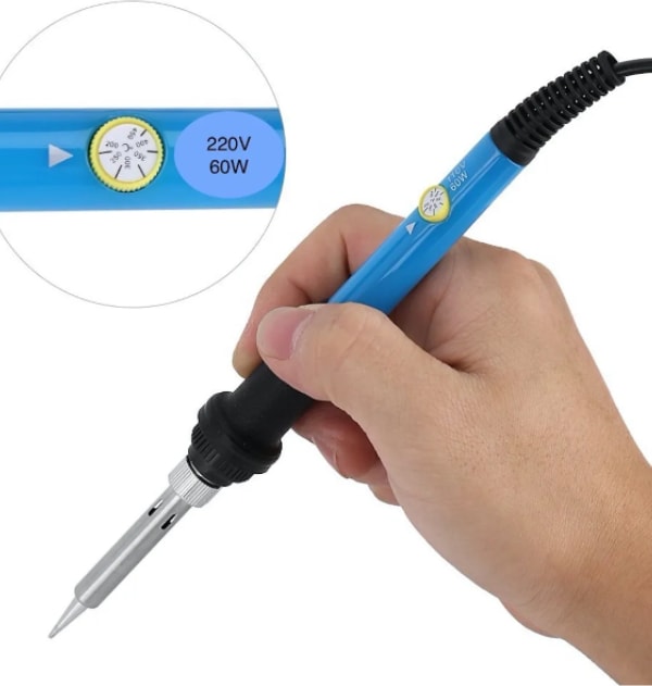 ST-60 60W Sıcaklık Ayarlanabilir Havya,Havya Standı,Lehim Pompası,Lehim Tüpü,Cımbız Set,Yedek Uç