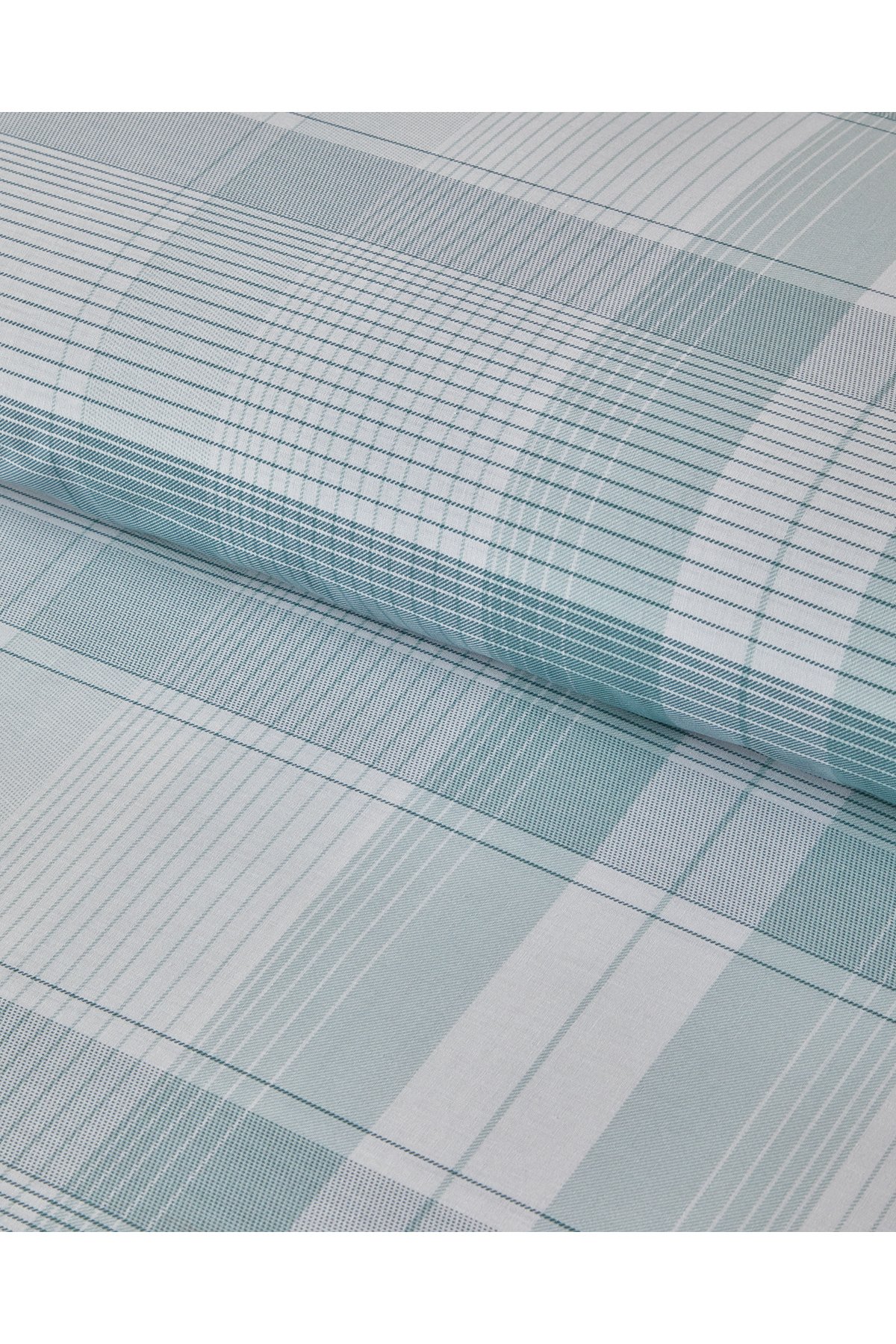 Modern Check Pamuklu Çift Kişilik Nevresim Seti 200x220 cm Yeşil