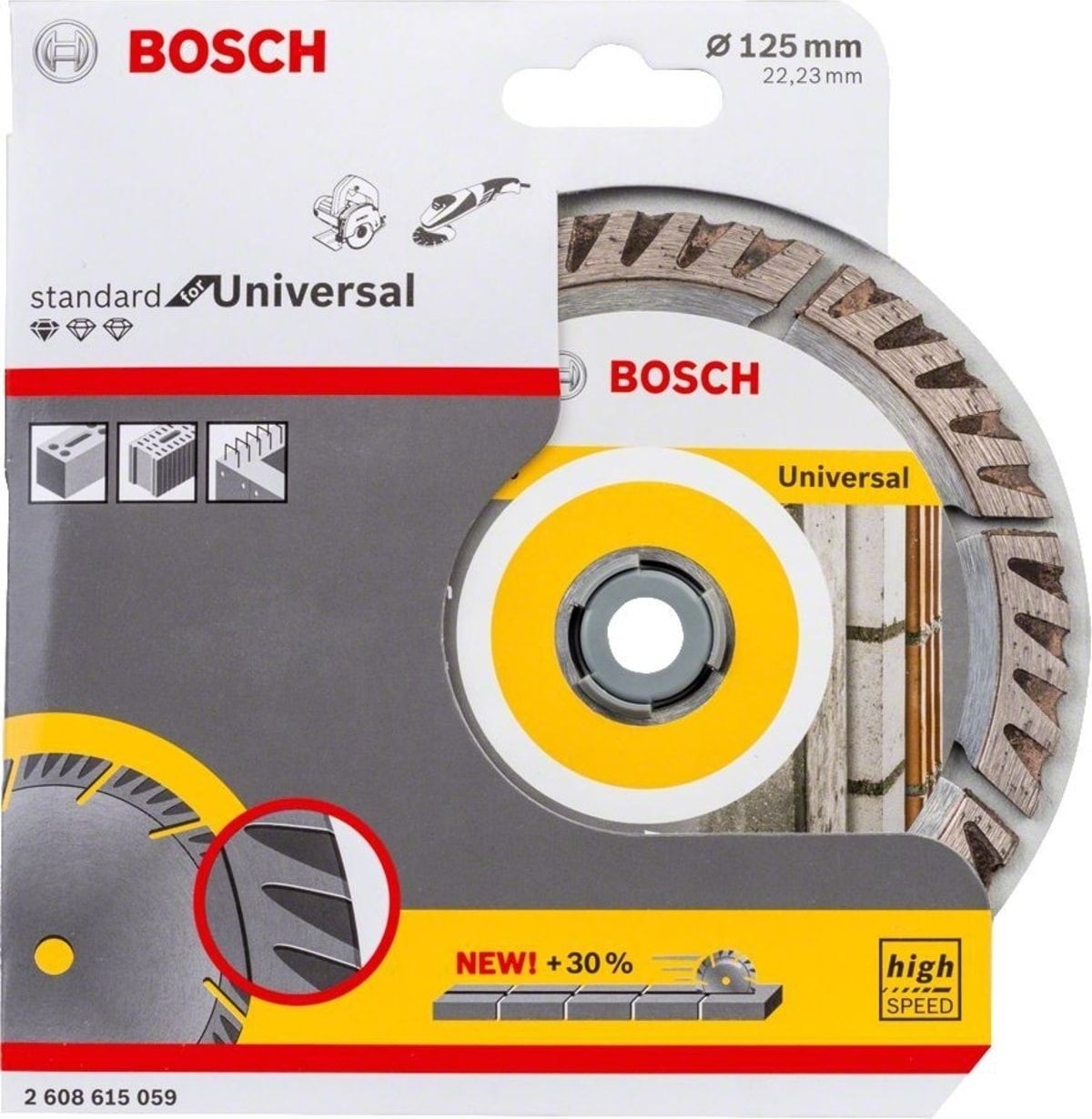 BOSCH Standard Seri Genel Yapı Malzemeleri İçin Elmas Kesme Diski 125 mm