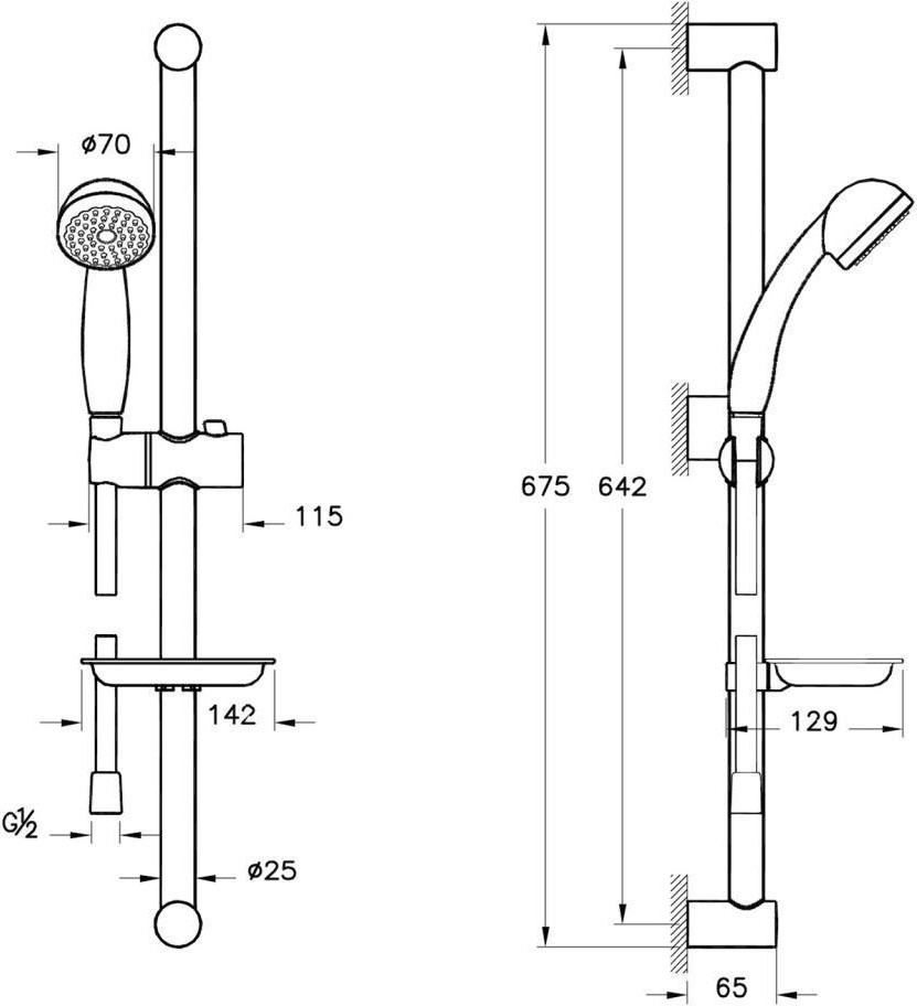 Fold S Banyo Bataryası + Solo C Sürgülü El Duşu Takımı