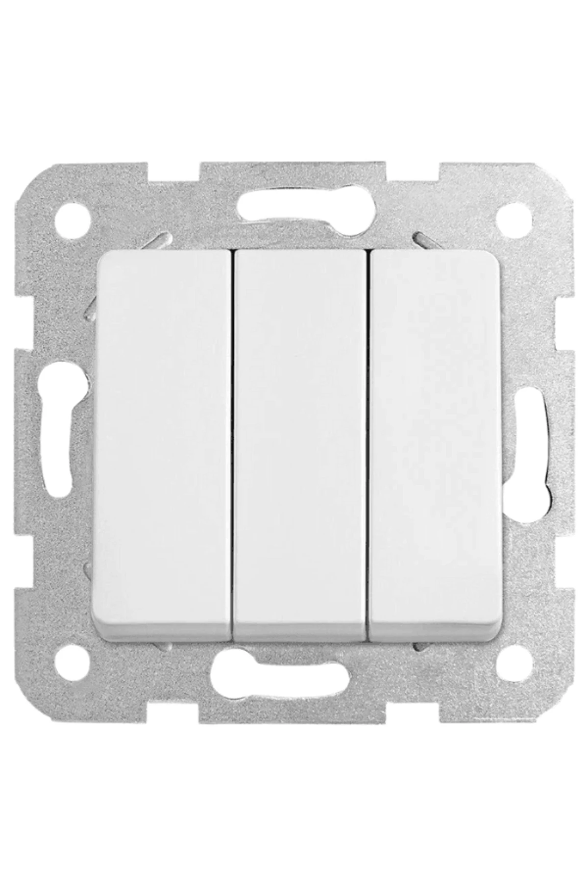 Viko Linnera Üçlü Anahtar Beyaz 90440068 (Çerçeve Dahil) (12 Adet)