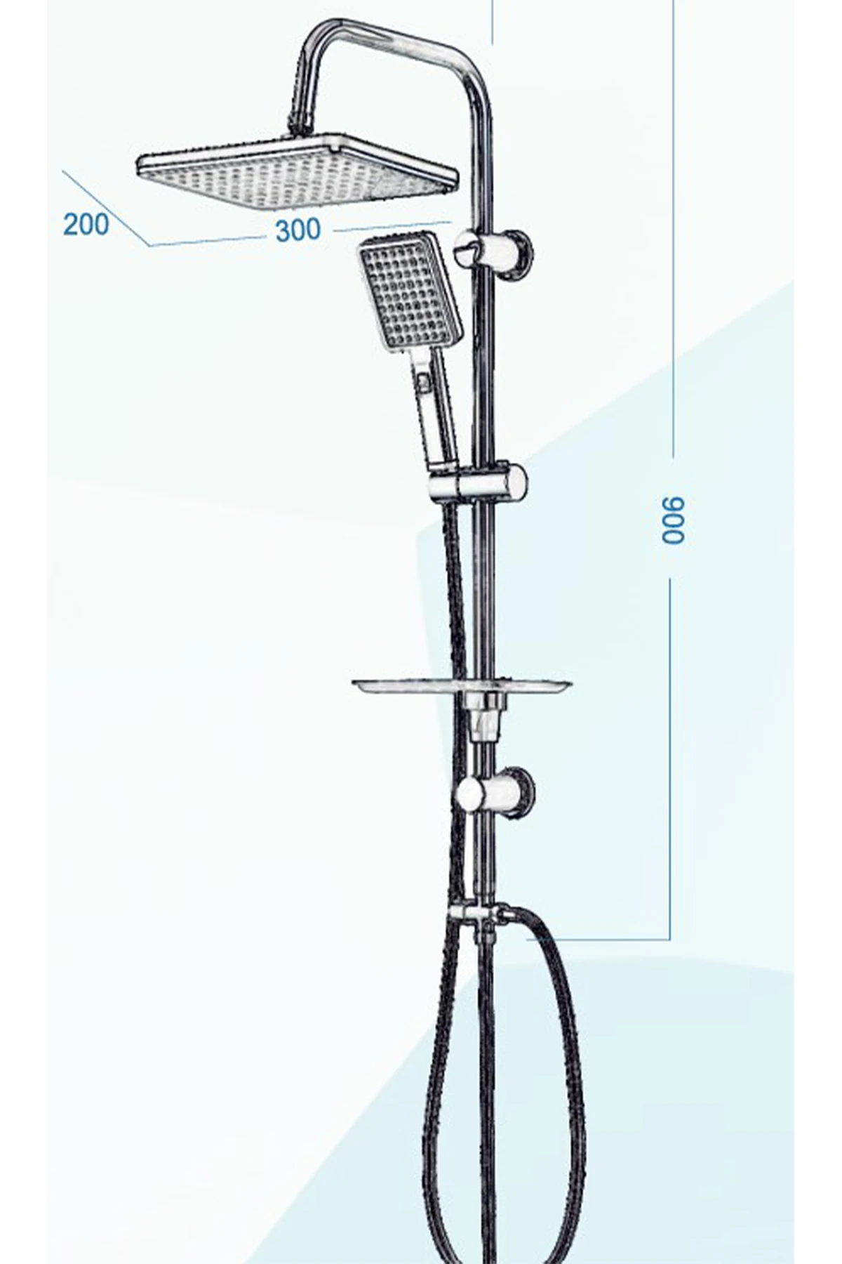 Tepe Yağmurlama Kirec Kırıcılı Atena Duş Seti Pirinç Yönlendirici