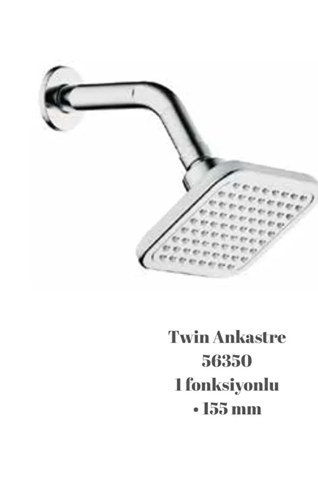 TWİN ANKASTRE DUŞ BAŞLIĞI (KARE MODEL)